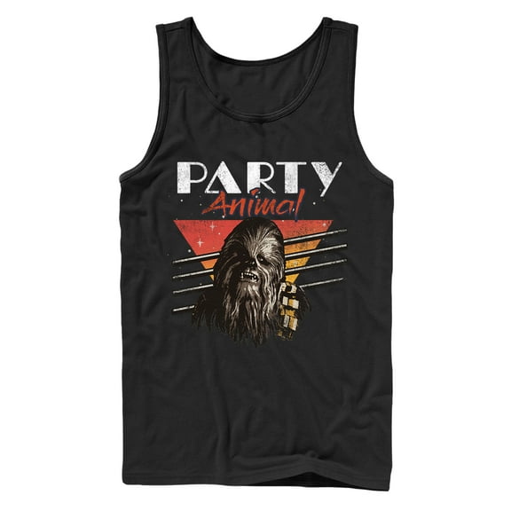 Men's Star Wars Chewbacca Party Animal  Tank Top Black 2X Large