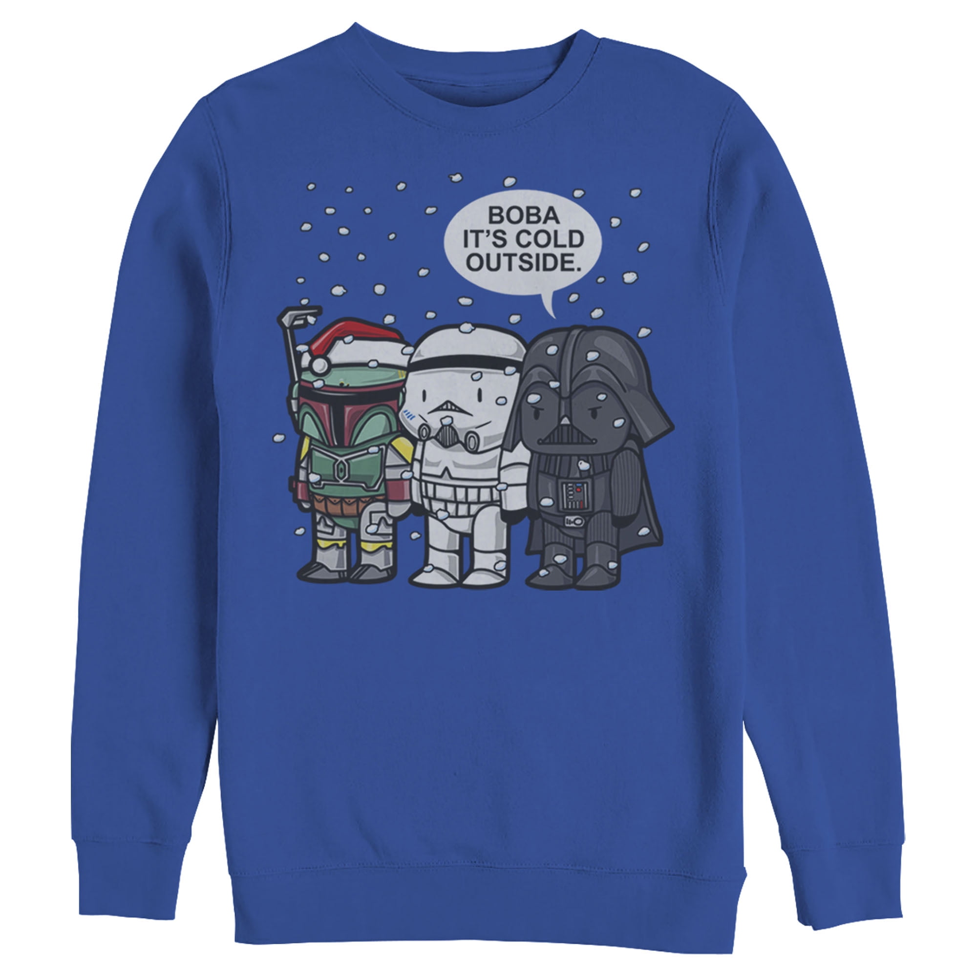 Men's Star Wars Christmas Boba It's Cold Outside Sweatshirt Navy