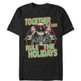thumbnail image 1 of Men's Star Wars Christmas Dark Side Rulers Graphic Tee Black 5X Large, 1 of 4