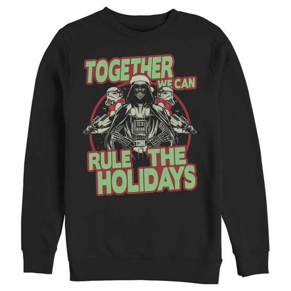 Men's Star Wars Christmas Dark Side Rulers  Sweatshirt Black Medium