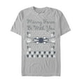 thumbnail image 1 of Men's Star Wars Christmas Force Be With You  Graphic Tee Silver Medium, 1 of 3