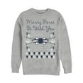 thumbnail image 1 of Men's Star Wars Christmas Force Be With You  Sweatshirt Athletic Heather 3X Large, 1 of 3
