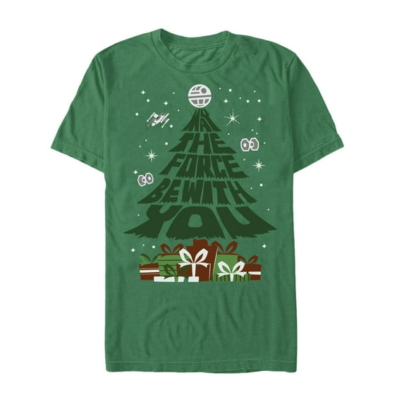 Men's Star Wars Christmas Gifts Be With You Graphic Tee Kelly Green X Large