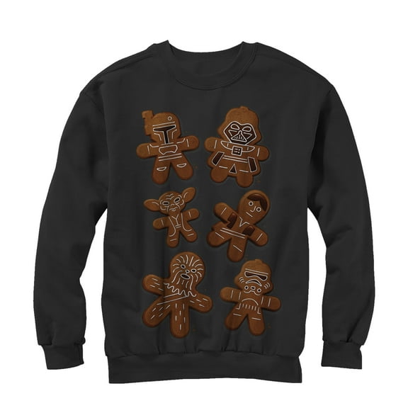 Men's Star Wars Christmas Gingerbread Cookies  Sweatshirt Black Large