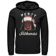 thumbnail image 1 of Men's Star Wars Christmas Santa Vader Sithmas Pull Over Hoodie Black Large, 1 of 3