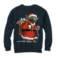 thumbnail image 1 of Men's Star Wars Christmas Santa Yoda Sweatshirt Navy Blue Large, 1 of 3
