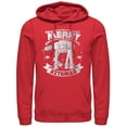 thumbnail image 1 of Men's Star Wars Christmas Sithmas AT-AT Pull Over Hoodie Red Large, 1 of 3