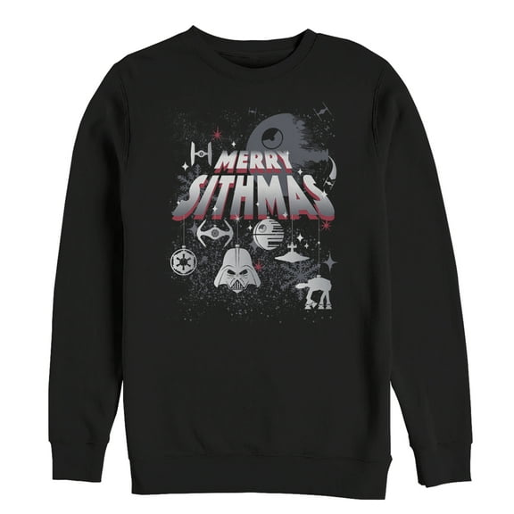 Men's Star Wars Christmas Sithmas Ornaments  Sweatshirt Black Small