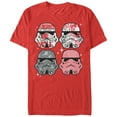 thumbnail image 1 of Men's Star Wars Christmas Stormtrooper Helmets Graphic Tee Red 2X Large, 1 of 4