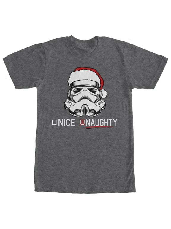 Men's Star Wars Christmas Stormtrooper Naughty List Graphic Tee Charcoal Heather Large