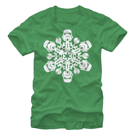 Men's Star Wars Christmas Stormtrooper Snowflake Graphic Tee Kelly Green Small