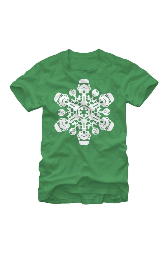 Men's Star Wars Christmas Stormtrooper Snowflake Graphic Tee Kelly Green Small