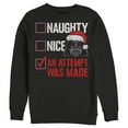 thumbnail image 1 of Men's Star Wars Christmas Vader Attempt Made Sweatshirt Black X Large, 1 of 4