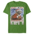 thumbnail image 1 of Men's Star Wars Christmas Yoda Naughty or Nice  Graphic Tee Kelly Green 3X Large, 1 of 4
