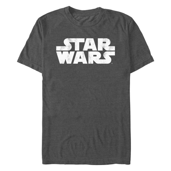Men's Star Wars Classic Logo for Fans Graphic Tee Charcoal Heather 2X Big Tall