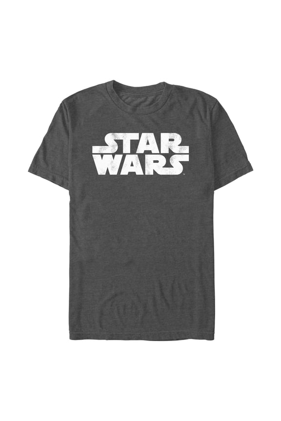 Men's Star Wars Classic Logo for Fans Graphic Tee Charcoal Heather 3X Big Tall