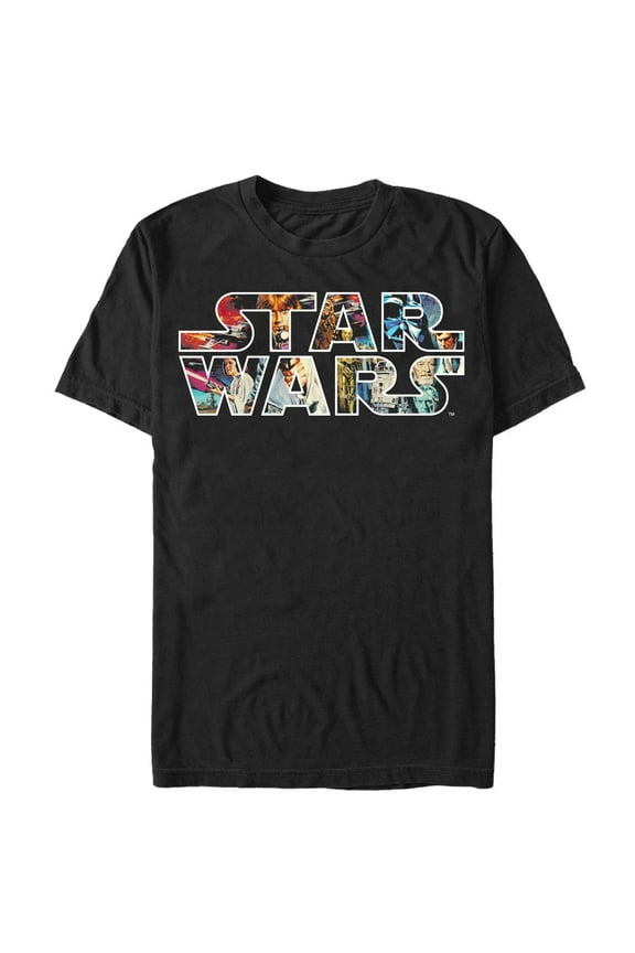 Men's Star Wars Classic Poster Logo Graphic Tee Black Large