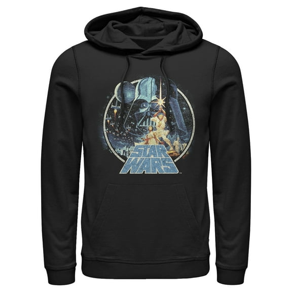 Men's Star Wars Classic Scene Circle Pull Over Hoodie Black X Large