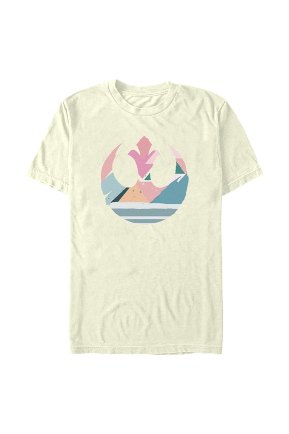 Men's Star Wars Coloring Easter Egg Rebel Alliance Logo Graphic Tee Beige Medium