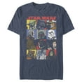 thumbnail image 1 of Men's Star Wars Comic Strip Cartoon Group Graphic Tee Navy Blue Heather Large, 1 of 3