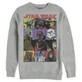 thumbnail image 1 of Men's Star Wars Comic Strip Cartoon Group  Sweatshirt Athletic Heather X Large, 1 of 3