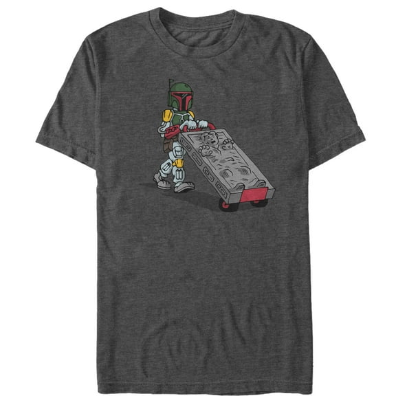 Men's Star Wars Cute Carbonite Solo Cartoon Graphic Tee Charcoal Heather Small