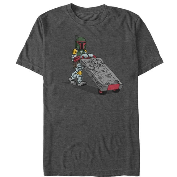 Men's Star Wars Cute Carbonite Solo Cartoon Graphic Tee Charcoal Heather X Large