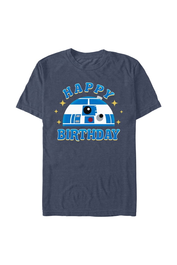 Men's Star Wars Cute R2-D2 Happy Birthday Graphic T-Shirt