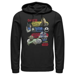 Men s Star Wars Christmas Boba It s Cold Outside Pull Over Hoodie Navy Blue Large Walmart