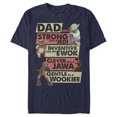 thumbnail image 1 of Men's Star Wars Dad You are Strong Inventive Clever Gentle  Graphic Tee Navy Blue 3X Large, 1 of 5
