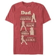 thumbnail image 1 of Men's Star Wars Dad You're Strong Fearless Wise Brave  Graphic Tee Red Heather Medium, 1 of 5