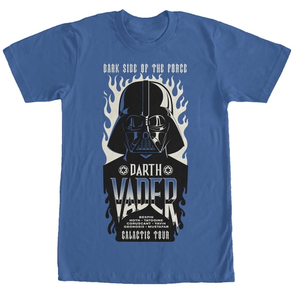 Men's Star Wars Vader Flame T-shirt Large Royal
