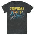 thumbnail image 1 of Men's Star Wars Dark Side Grunge Rock  Graphic Tee Black Mineral Wash Small, 1 of 4