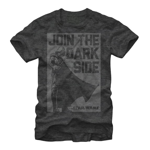 Men's Star Wars Dark Side Membership Graphic Tee Charcoal Heather 4X Large