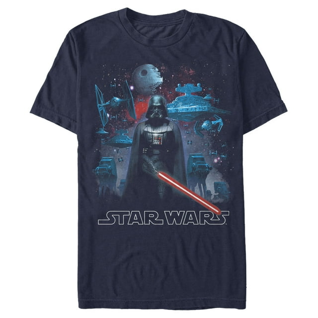 Men's Star Wars Dark Side Partners  Graphic Tee Navy Blue 2X Large