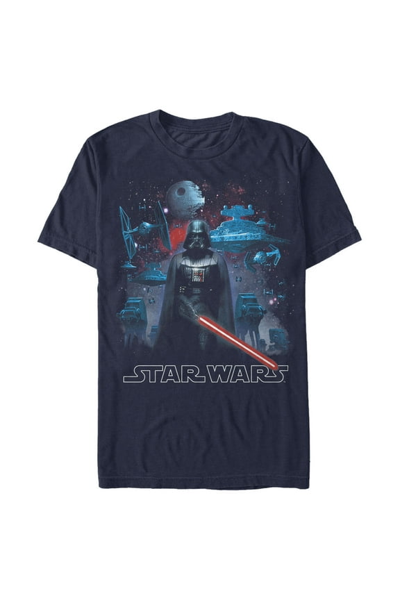 Men's Star Wars Dark Side Partners  Graphic Tee Navy Blue 2X Large