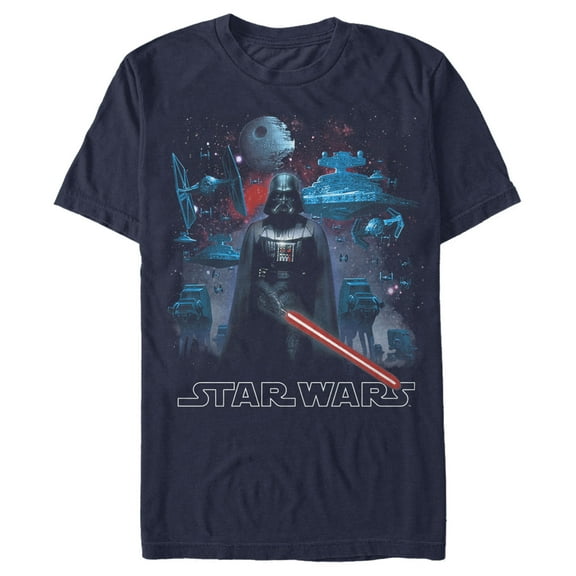 Men's Star Wars Dark Side Partners  Graphic Tee Navy Blue Small