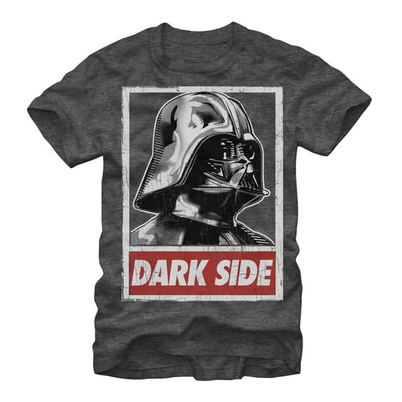 Men's Star Wars Dark Side Poster Graphic Tee Charcoal Heather Small