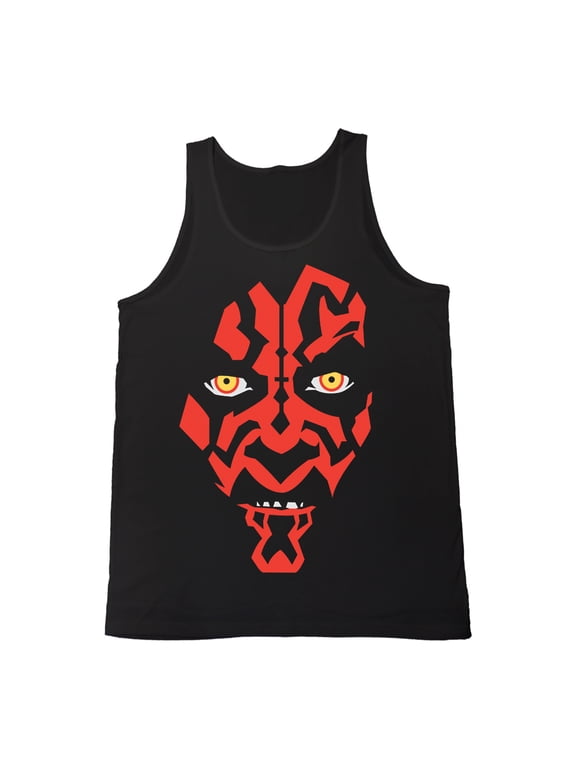 Men's Star Wars Darth Maul Face Tank Top Black Medium