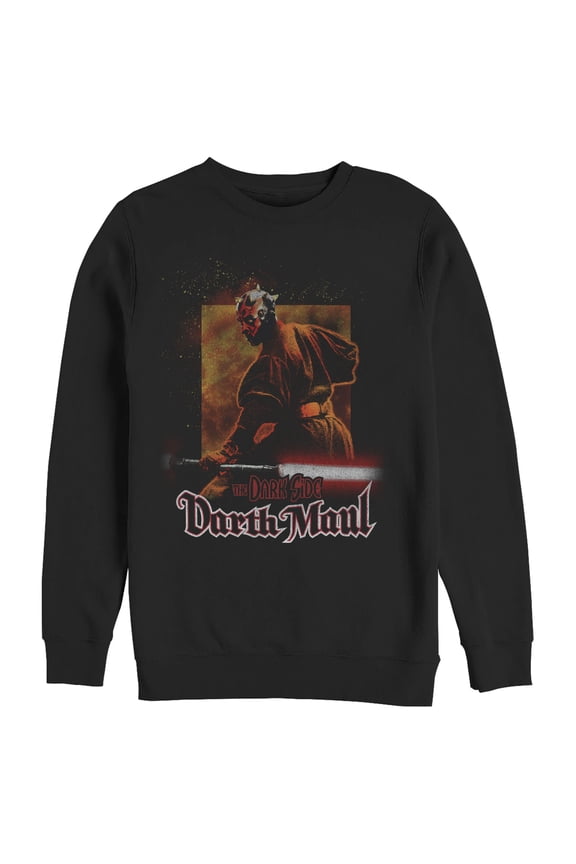 Men's Star Wars Darth Maul Saber Stance Sweatshirt Black Medium