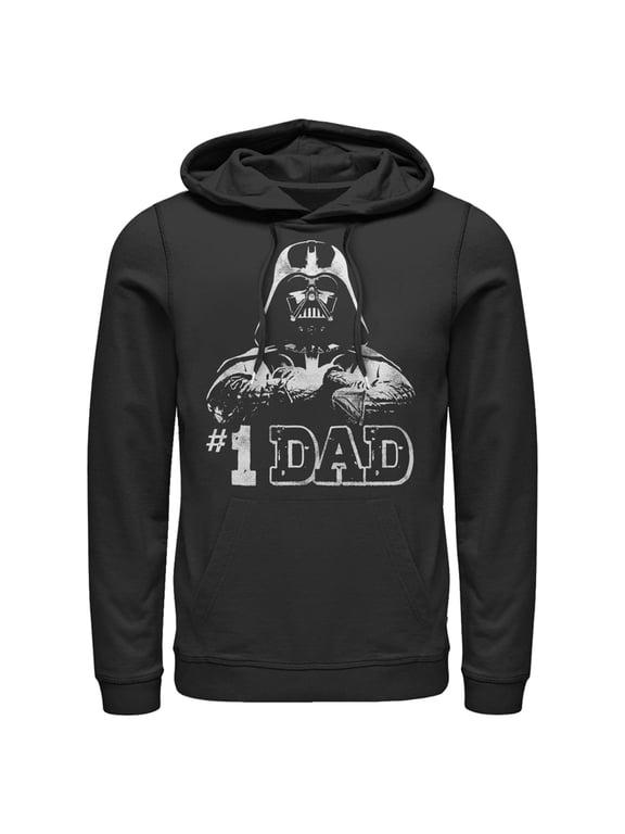 Men's Star Wars Darth Vader #1 Dad Pull Over Hoodie Black 3X Large