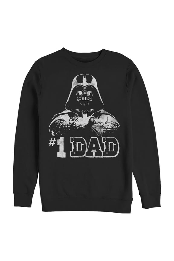 Men's Star Wars Darth Vader #1 Dad  Sweatshirt Black Medium