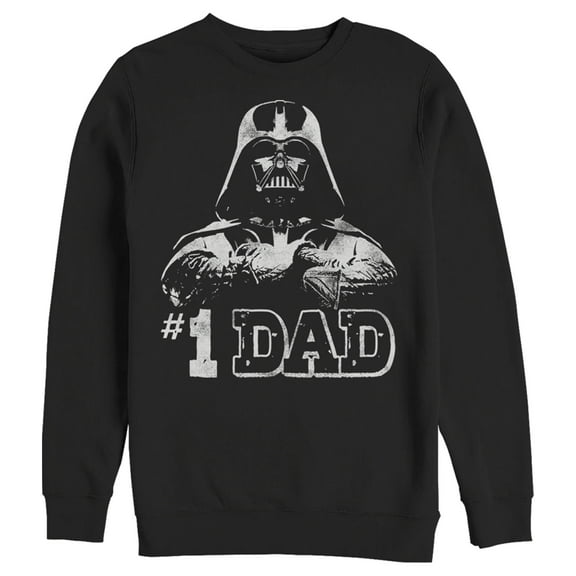 Men's Star Wars Darth Vader #1 Dad Sweatshirt Black Small