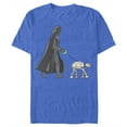 thumbnail image 1 of Men's Star Wars Darth Vader AT-AT Walking the Dog Graphic Tee Royal Blue Heather Large, 1 of 5