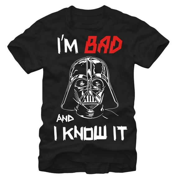 Men's Star Wars Darth Vader Bad and I Know It  Graphic Tee Black Large