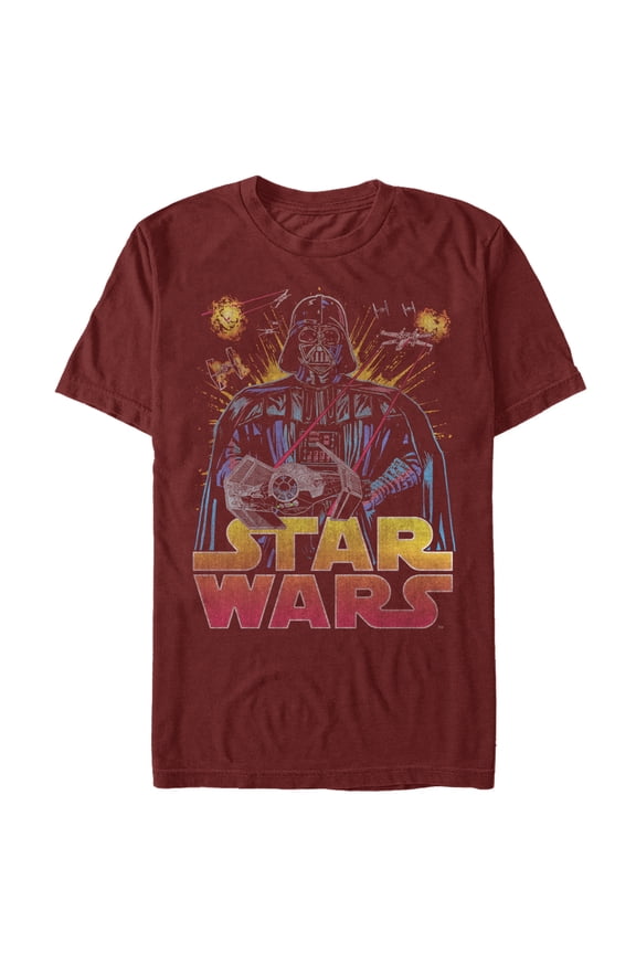 Men's Star Wars Darth Vader Battle Graphic Tee Cardinal Large