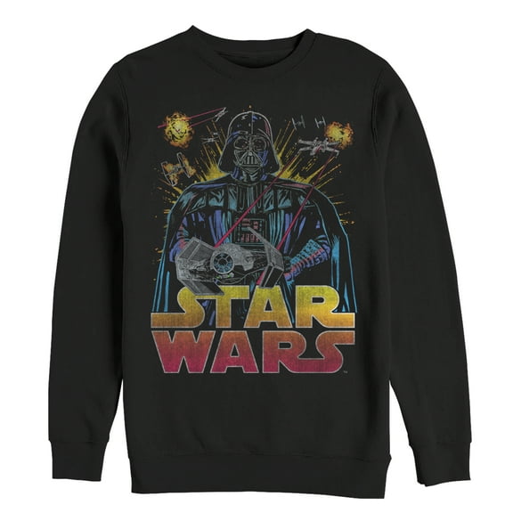 Men's Star Wars Darth Vader Battle  Sweatshirt Black 3X Large