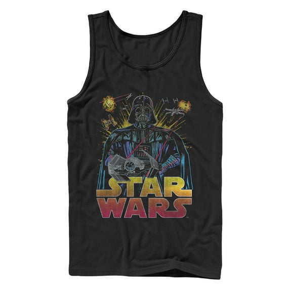 Men's Star Wars Darth Vader Battle Tank Top Black Medium