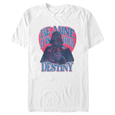 Men's Star Wars Darth Vader Be Mine  Graphic Tee White Medium