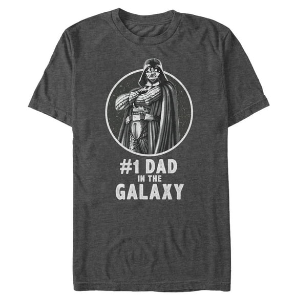 Men's Star Wars Darth Vader Best Dad  Graphic Tee Charcoal Heather 2X Large
